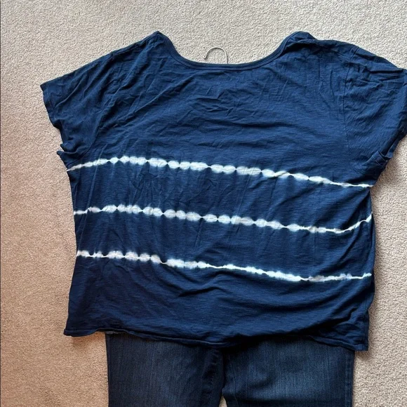 Sonoma Navy Blue Cotton Blend Top - Picture 5 of 7